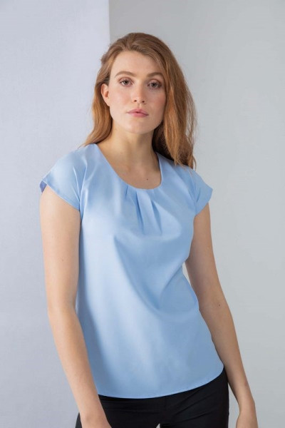Henbury Ladies pleat front blouse