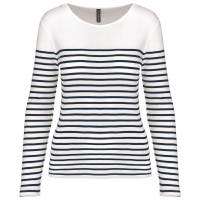 White / Navy Stripes